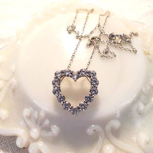 Sterling silver heart necklace